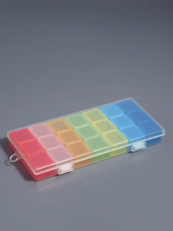 Органайзер для хранения мелочей, 21 ячейка, 19&times;8&times;2 см, МИКС