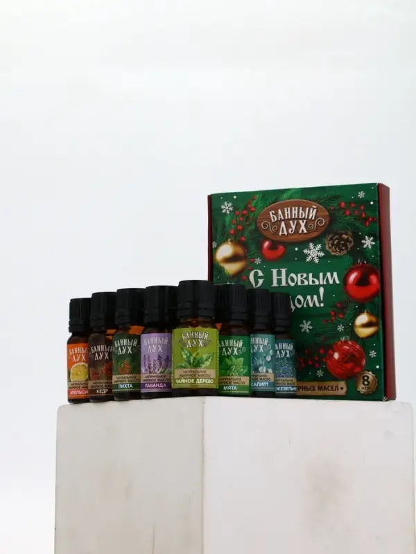 Эфирное масло, набор 8 шт х 10 мл, Банный Дух