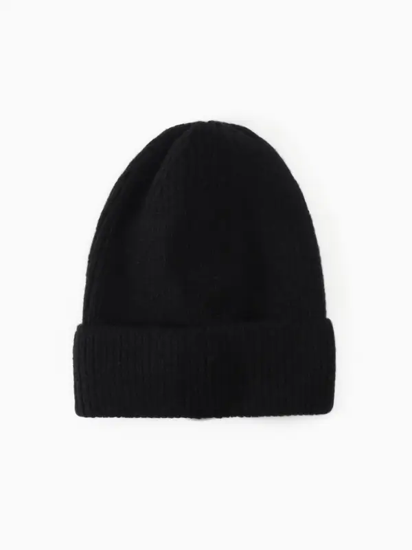 Шапка женская MINAKU с подворотом, р-р 54-56, цвет черный Шапка женская MINAKU с подворотом, р-р 54-56, цвет черный