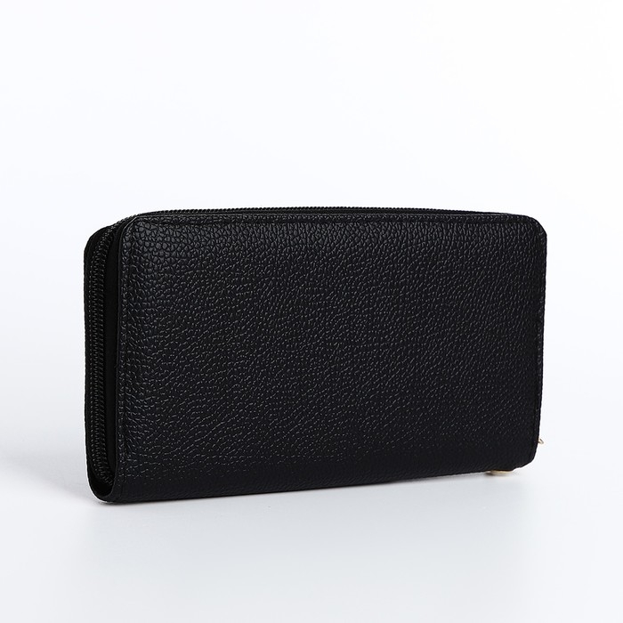 Кошелёк женский на молнии, цвет чёрный Кошелёк женский на молнии, цвет чёрный