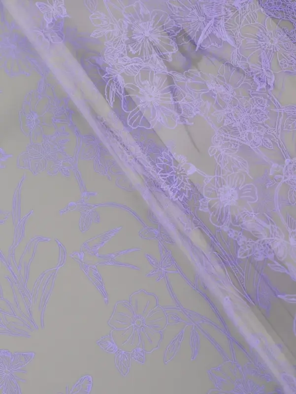 Плёнка для цветов &laquo;Ласточки&raquo;, прозрачный/сиреневый классик, 0.6&times;9.3&plusmn;5% м, 40 мкм, 200 г