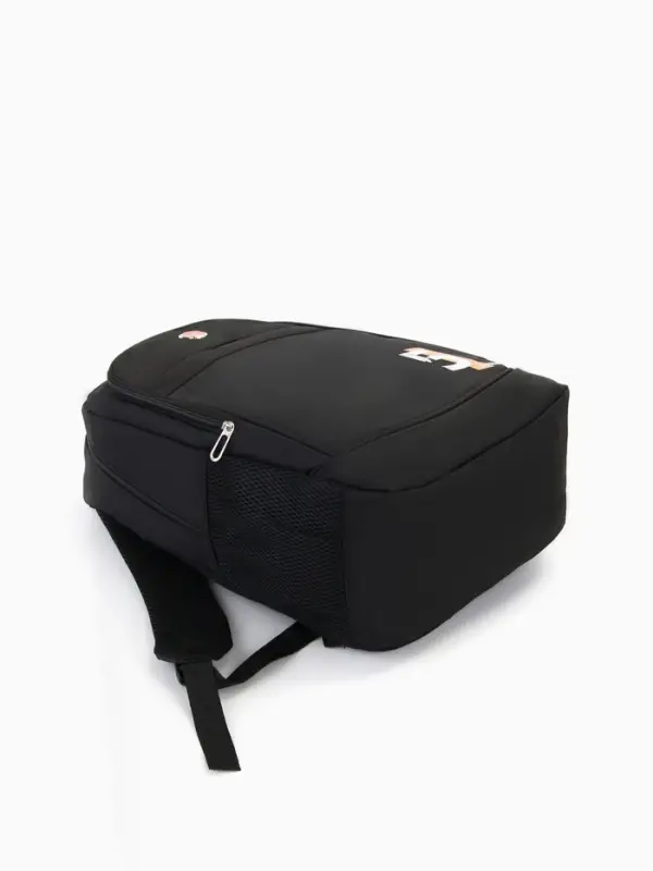 Рюкзак молодёжный на молниях, с принтом, 4 кармана, с принтом, размер 35&times;18&times;50 см, чёрный