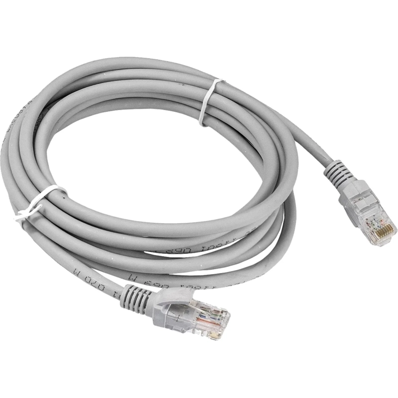 Патч-корд ExeGate UTP-RJ45-RJ45-5e-3M-LSZH-GY, cat.5e, 3м <EX286384RUS