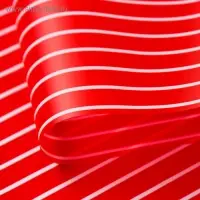 Плёнка для цветов и подарков «Полосы», красная, 60×60 см