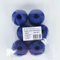 Нитки вязальные "Ирис" 150м/25г 100% мерсеризованный хлопок Набор 6шт (2411)