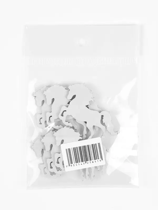 Декор Декор "Лошадки" на клеевой основе, цвет серебро, набор 6 шт.