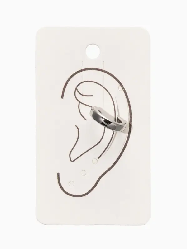 Серьга кафф &laquo;Роспись&raquo;, цвет серебро