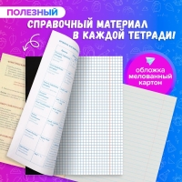 Комплект предметных тетрадей 48 листов "На Чёрном", 10 предметов, со справочным материалом, обложка мелованный картон, УФ-лак (полный), блок офсет