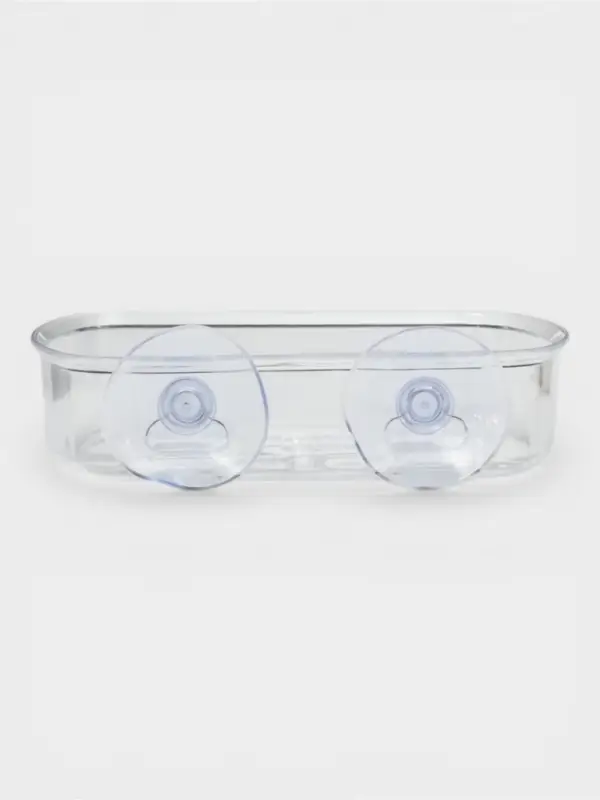 Мыльница на присосках Bath Collection, пластик, 13&times;10&times;3 см, прозрачная
