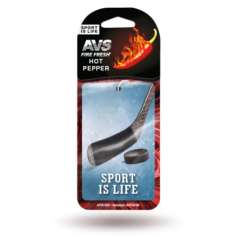 Ароматизатор AVS APS-032 Sport is Life (аром. Hot Pepper/Перец) (бумажные)