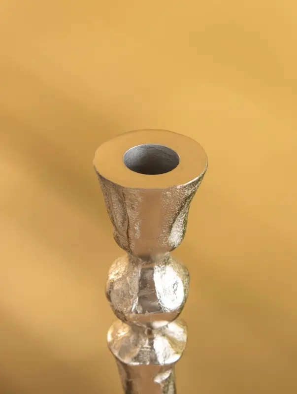 Подсвечник  Подсвечник "Вормик" алюминий 39 см, цв. серебро