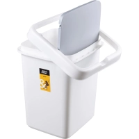 Контейнер для мусора пластик 25л квадр бел крыш-маят 335х850х750мм_SV4242БЛ