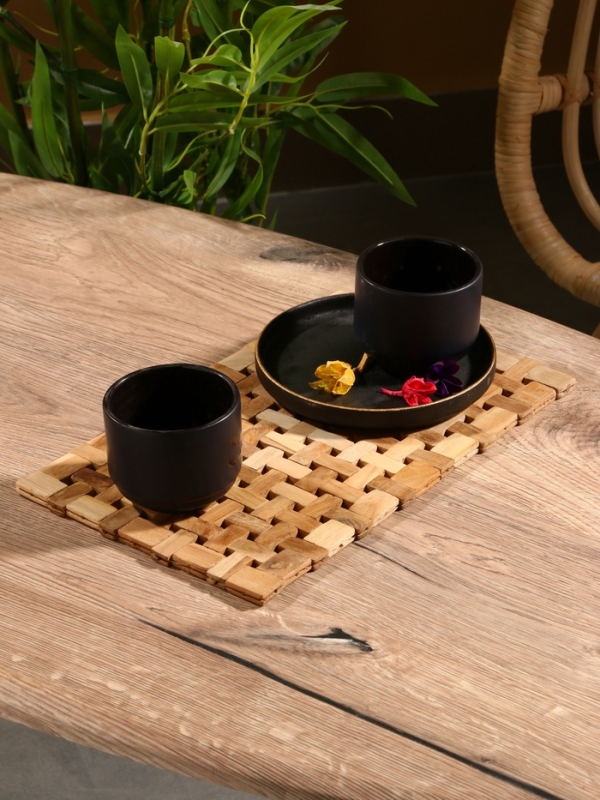 Коврик из тикового дерева, 30х20х0,7 см