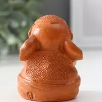 Фигура «Слон ничего не говорю», 7×5.5×6 см, красная глина