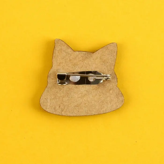 Значок деревянный &laquo;Котяо&raquo;, серия мемы 3,2 х 2,9