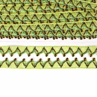 Тесьма &laquo;Уголки&raquo;, ширина 2 см, намотка 25 м, цвет салатовый