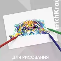 Фломастеры 12 цветов ErichKrause Techno Dino, европодвес