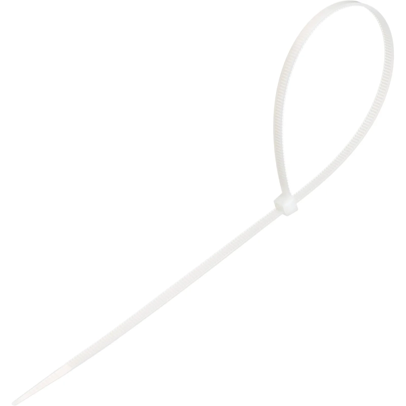 Стяжка (хомут) 350 мм x 4,8 мм,Bigtech BT-CT-350-48-W,нейлон,бел,100 шт/уп