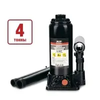 Домкрат гидравлический AVS HJ-B4T, 4т, 180-350мм. с клапаном (сумка, ремкомплект)