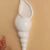 Декор настенный-ваза, панно TAKE IT EASY &laquo;Ракушка&raquo;, 28&times;10.3 см, белый