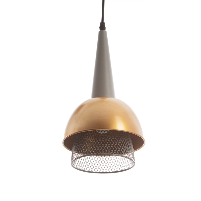 Светильник Светильник "Лакки" 1х40Вт Е27серо /золотой 18х18х35(135)см