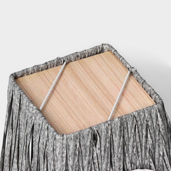 Кашпо для цветов плетёное «Луция», 16×16×15 см, квадрат, цвет серый