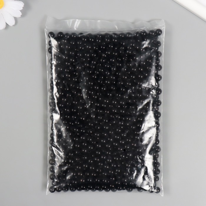 Набор бусин Набор бусин "Жемчуг" d 8 мм, 250 гр, чёрный