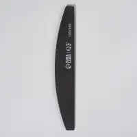 Пилка для ногтей, лодочка, 100/180 грит, 18 см, чёрная