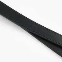 Ручка для сумки кожзам  2 карабина 60±1см*1,8см чёрный/серебряный АУ