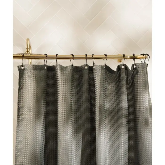 Штора для ванной &laquo;Олива&raquo;, с люверсами, 180&times;180 см, полиэстер, серая