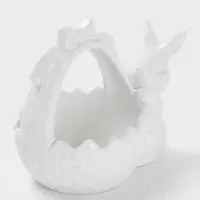 Конфетница Доляна &laquo;Зайка&raquo;, 450 мл, 20&times;13&times;16.3 см, доломит, белая