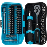 Набор отверток Topfort с трещоткой, битами, головками, 39 предм (549139)