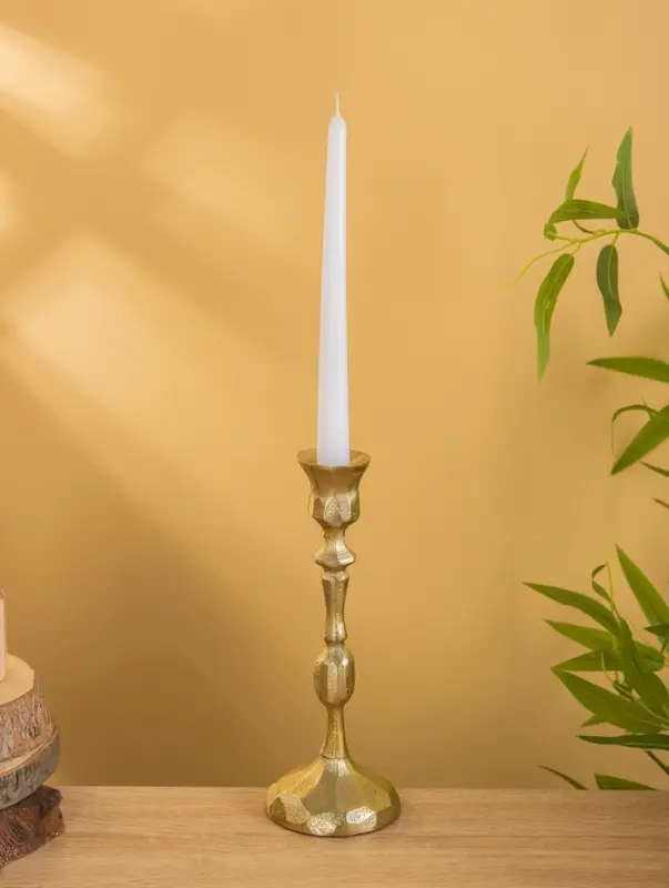 Подсвечник  Подсвечник "Грани" алюминий 25 см, цв. золото