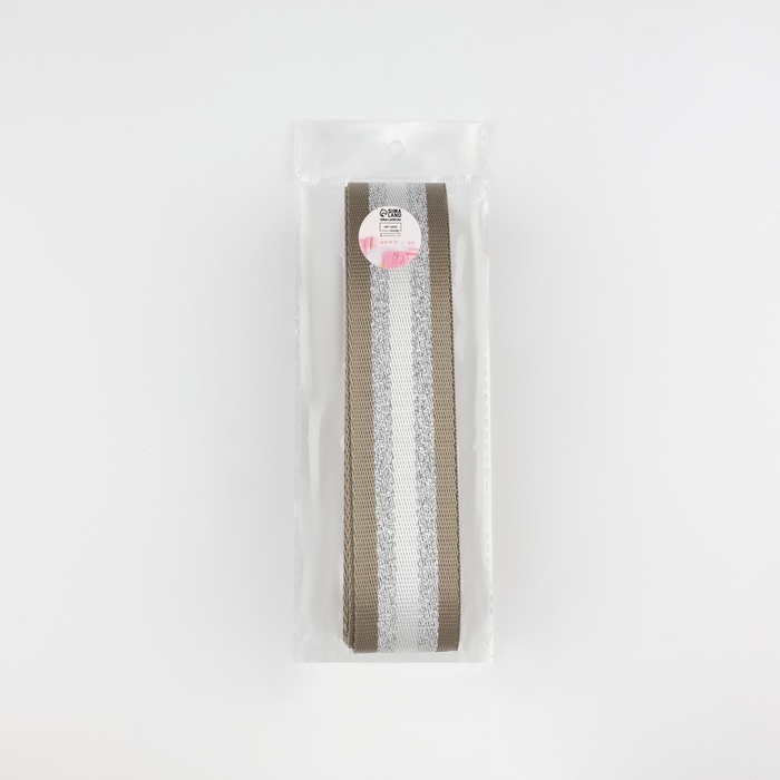 Стропа ременная «Полосы», 38 мм, 3 ± 0,1 м, цвет бежево-белый Стропа ременная «Полосы», 38 мм, 3 ± 0,1 м, цвет бежево-белый