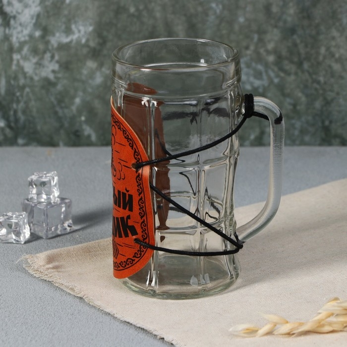 Кружка стеклянная пивная «Главный банщик», 500мл Кружка стеклянная пивная «Главный банщик», 500мл