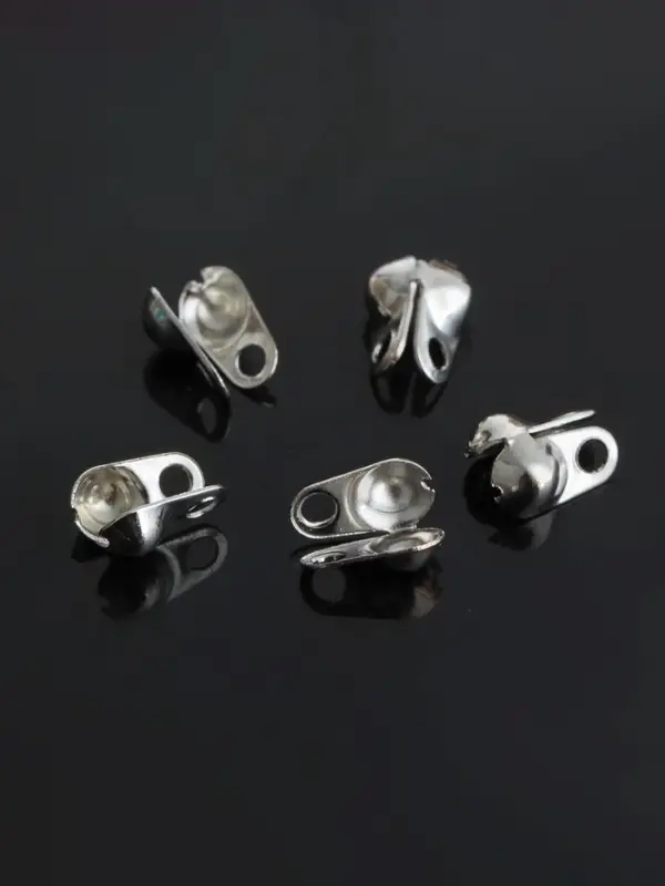 Концевик, цвет серебро, СМ-262, 3.2 мм (набор 20 шт.)