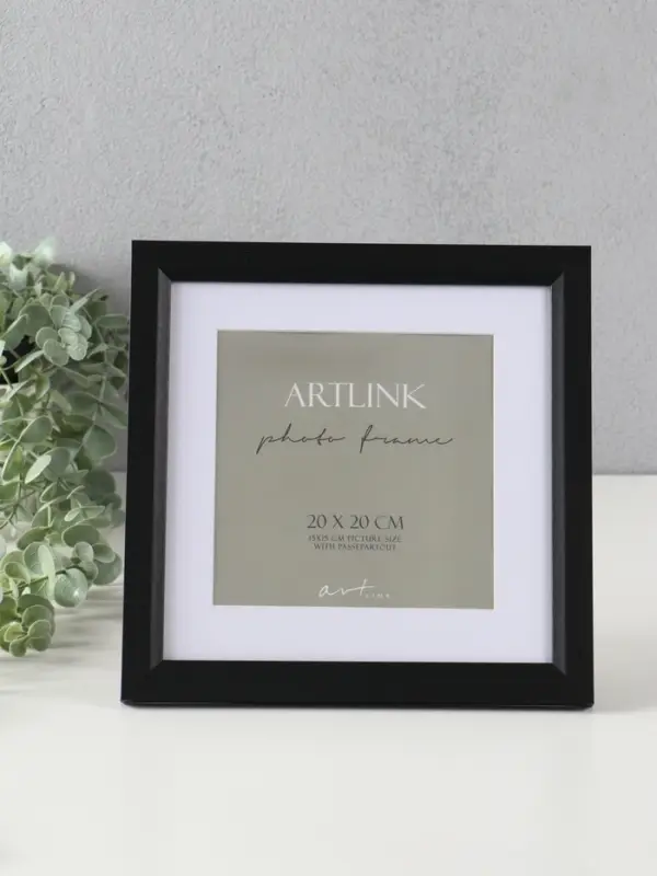 Фоторамка для фото 20х20 см, с паспарту 15х15 см МДФ Anna, чёрный