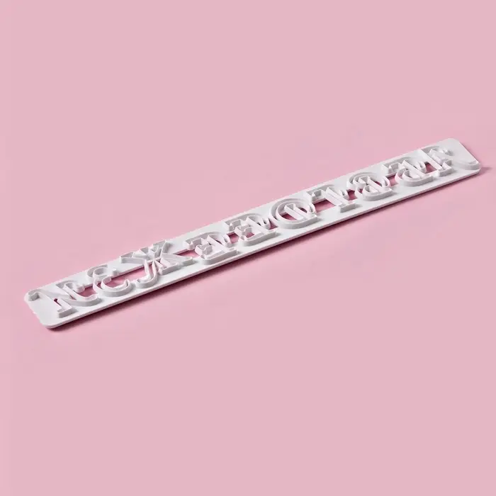 Печати для теста Доляна &laquo;Алфавит&raquo;, 4 шт., 24&times;15&times;0.3 см, белые