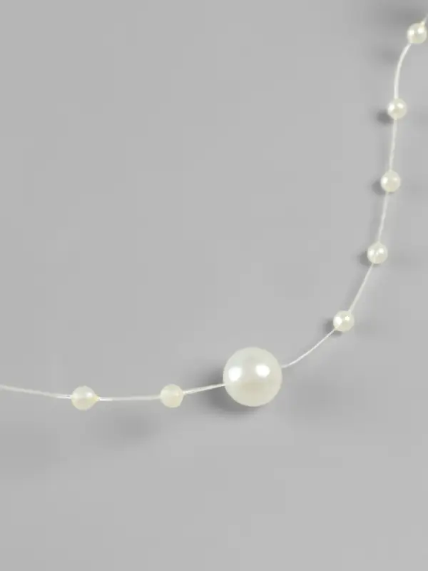 Жемчуг на леске, 3/8 мм, 9&plusmn;0.5 м, цвет золотой