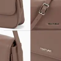 Сумка женская мессенджер TEXTURA на магните, 25&times;7.5&times;19 см, бежевая