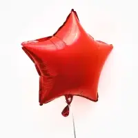 Воздушные шары фольгированные 18" "Звезда" цвет красный, набор 5 штук