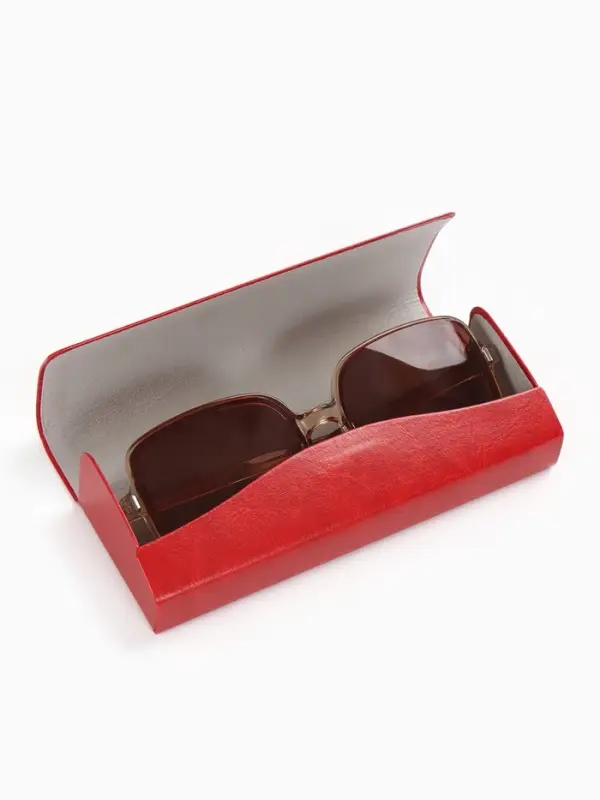 Футляр для очков на магните, 15.5&times;3.3&times;6 см, красный