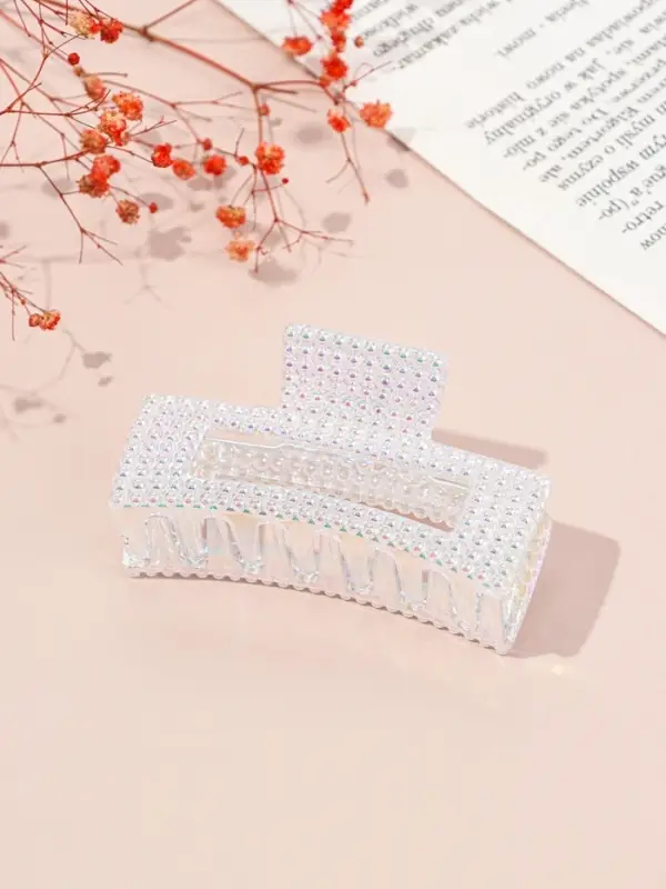 Крабик для волос &laquo;Мейли&raquo;, прямой, 8.5 см, прозрачный