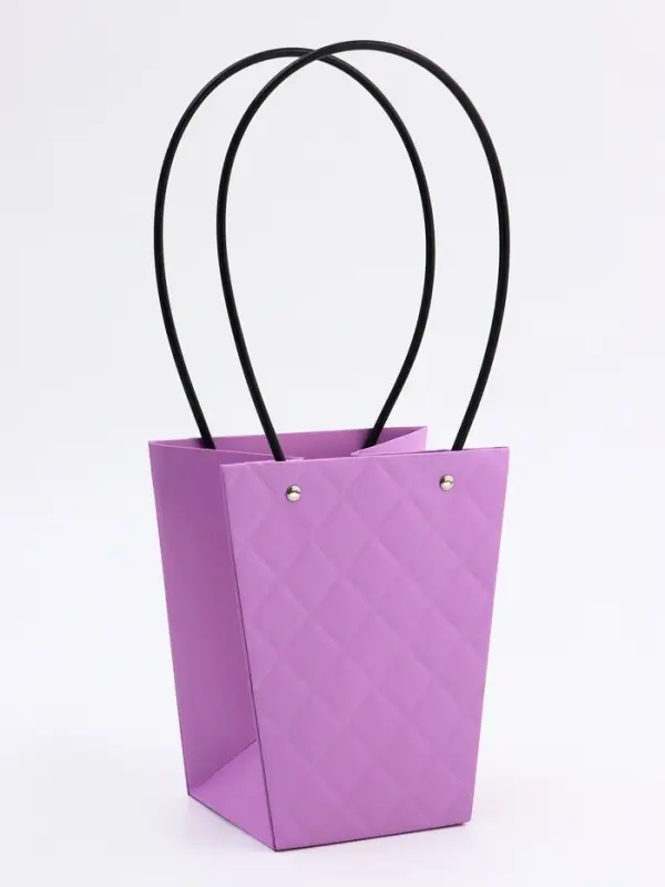 Сумка для цветов тиснение &laquo;МИКС&raquo; влагостойкая, 17&times;17 - 11.5&times;11.5 - 20 см