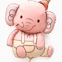 Воздушный шар фольгированный 35" "Розовый слоник"