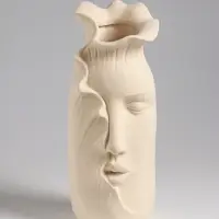 Ваза настольная керамика "Терсеро" 23,5х10 см, бежевый Ваза настольная керамика "Терсеро" 23,5х10 см, бежевый