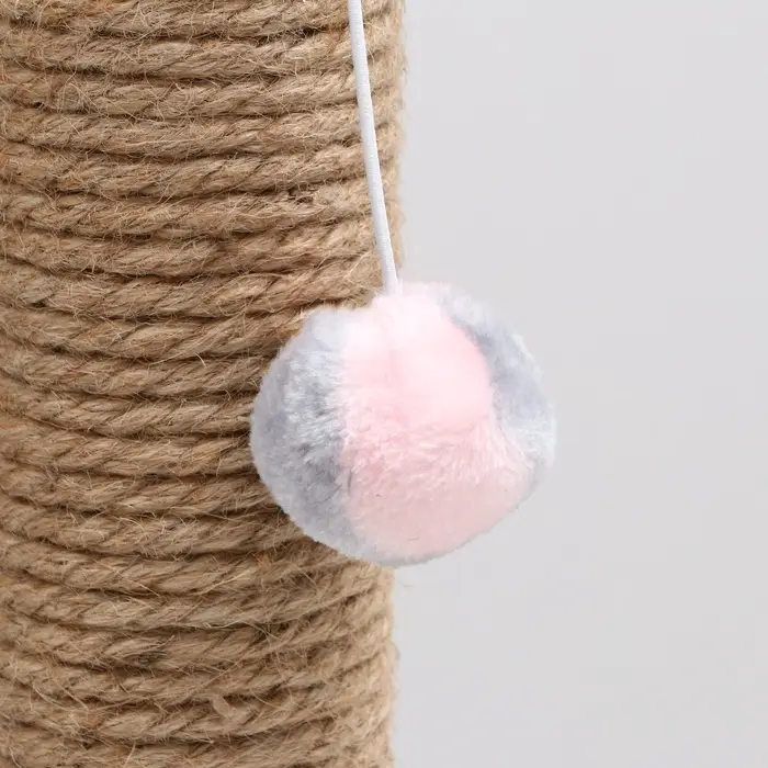 Когтеточка &laquo;Столбик&raquo;, 35&times;30&times;54 см, с дугой и игрушкой, МИКС