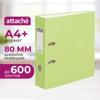 Папка-регистратор 80 мм Attache Экономи, лайм,ПБП1,карм.кор