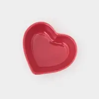 Соусники &laquo;Сердце&raquo;, 7.8&times;7.2&times;2.5 см, набор 4 шт., керамика, красные