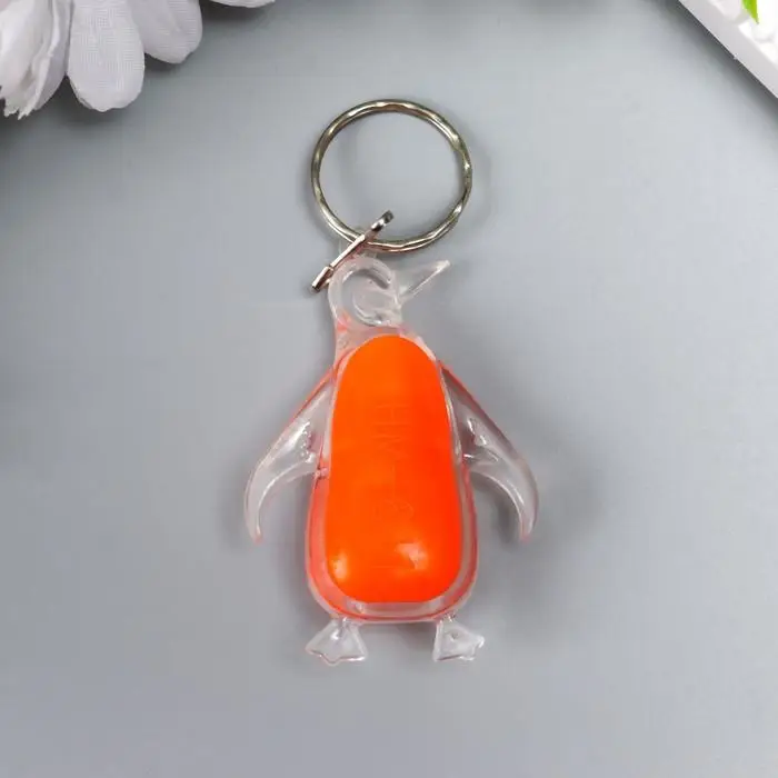 Фонарик брелок для ключей на кольце «Пингвин», МИКС Фонарик брелок для ключей на кольце «Пингвин», МИКС